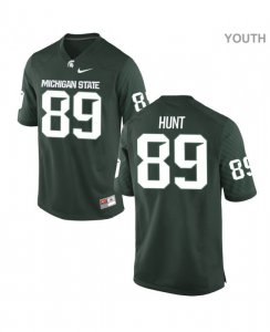 Youth Michigan State Spartans NCAA #89 Jalen Hunt Green Authentic Nike Stitched College Football Jersey GL32F66ME